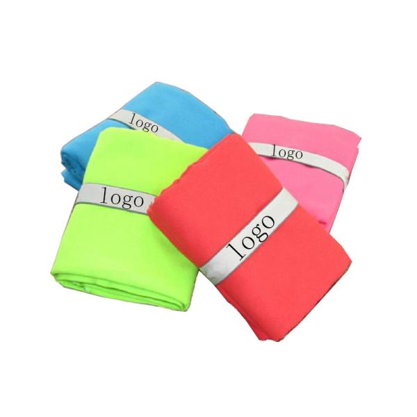 Quality Polyester and polyamide Microfiber Sports Towel With Mesh Bag Custom Logo for sale