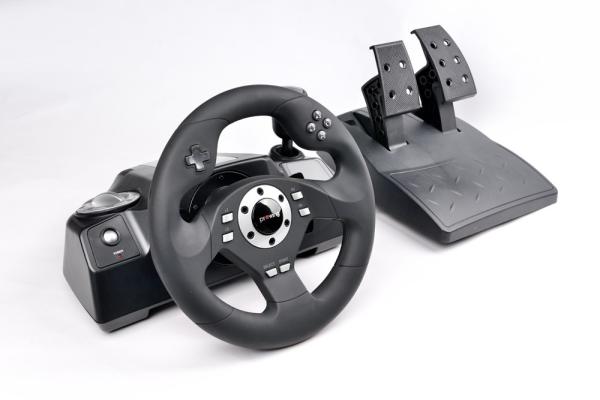 Quality Big Digital / Analog Video Game Steering Wheel And Pedals for sale