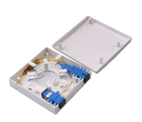 SC 2 Ports Fiber Distribution Box Indoor Faceplate 86 Type For Networking