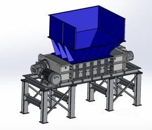 China 90KW Kitchen Waste Shredder Machine Double Motor Drived RGD1200 wholesale