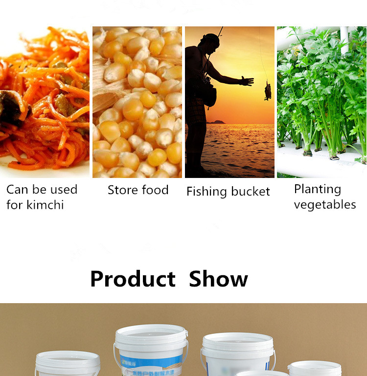 1L Capacity Plastic Bucket Made of Impact Resistant PP Material with Airtight Seal