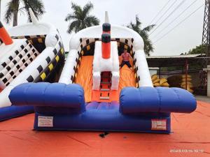 China Ship Style Double Sided Inflatable Slides With Wave Stopper wholesale