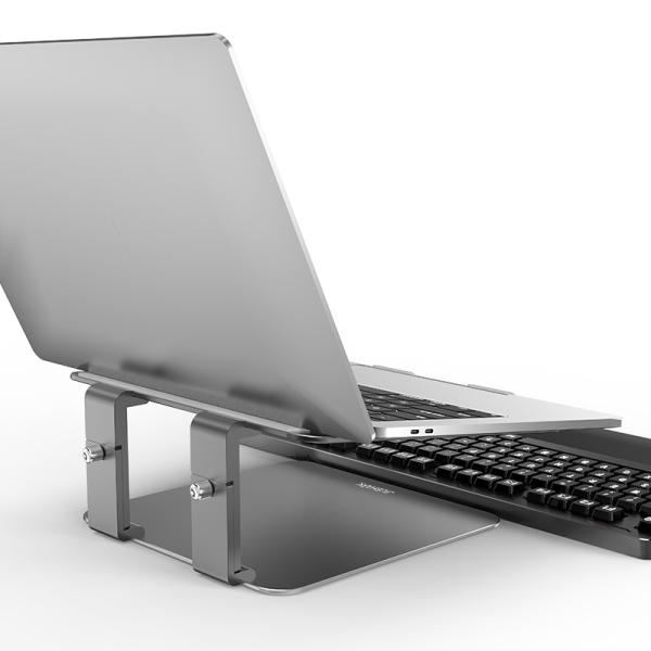 147mm Adjustable Height Aluminium Laptop Stand For 17.3 inch Solid