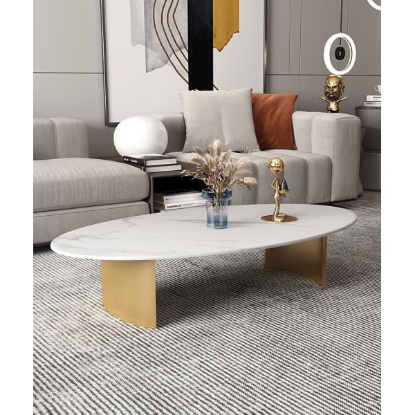 Modern Marble Coffee Tea Table No Drawers Smooth Finish