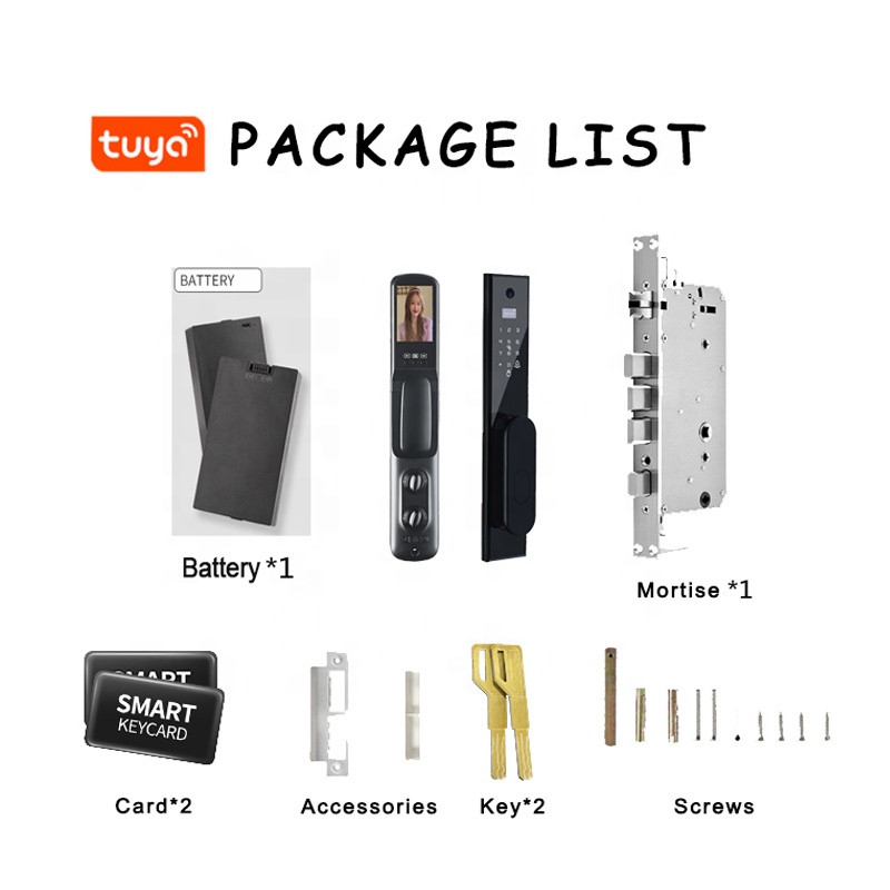 Tuya Smart WiFi Digital Door Lock Code Card Smartphone Fingerprint Face Scene