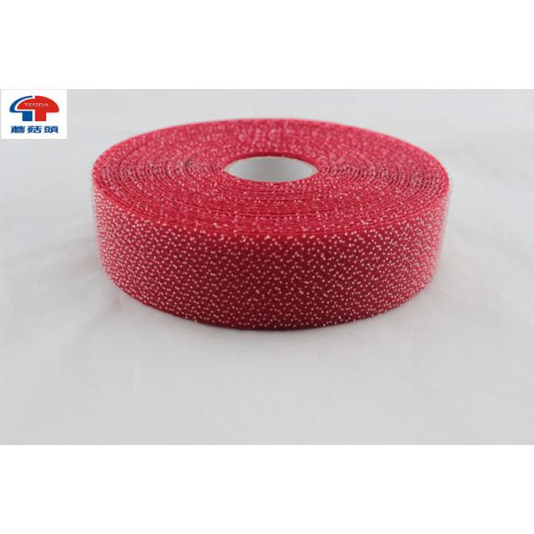 Strong Sticky Red Mushroom hook and loop fastener tape , adhesive Hook Loop Fastener
