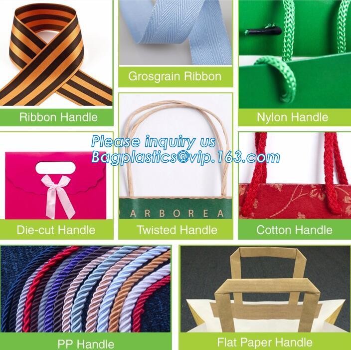 Customized Cut Printed Coated Paper Shopping Bag with Matt Lamination,rope handle custom logo printed white paper bag