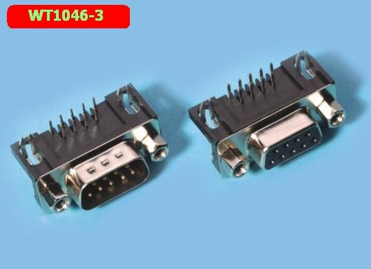 WT1046-3 IC Socket Connector D - SUB DR Connector Bent Foot Plug - In Type