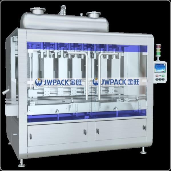 Quality 1-4L 21 Bpm Foaming Weighing Liquid Filling Machine Semi Automatic Bottle Filling Machine  2.0KW for sale