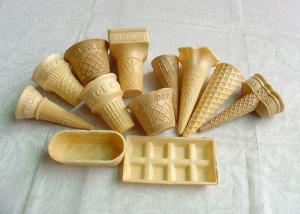 China Eco - Friendly Ice Cream Wafer Cups For Store / Supermarket , Custom Shape wholesale