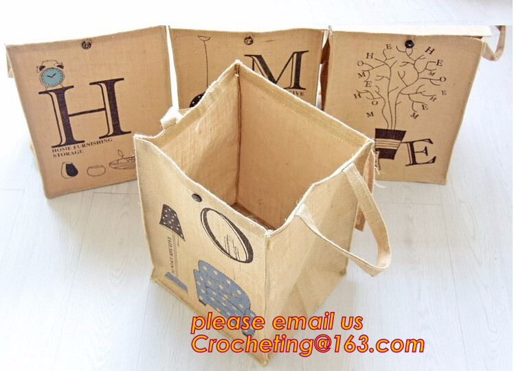 handmade collapsible jute storage basket with rope handle,Standard Quality Nursery Gardening Jute Rope/Jute Braided Pot/