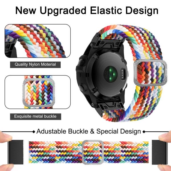 Quick Release 20mm 22mm Color Elastic Nylon Watch Strap Jiaming Fenix 7X