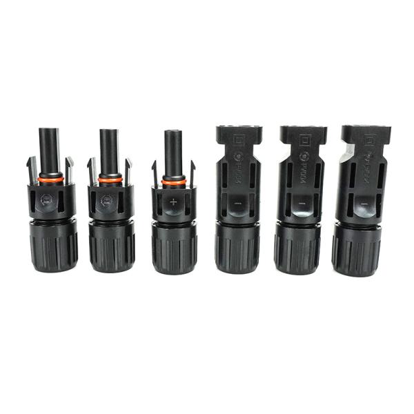 14 Awg 5 Pairs Mc4 Solar Panel Connectors In Black Color