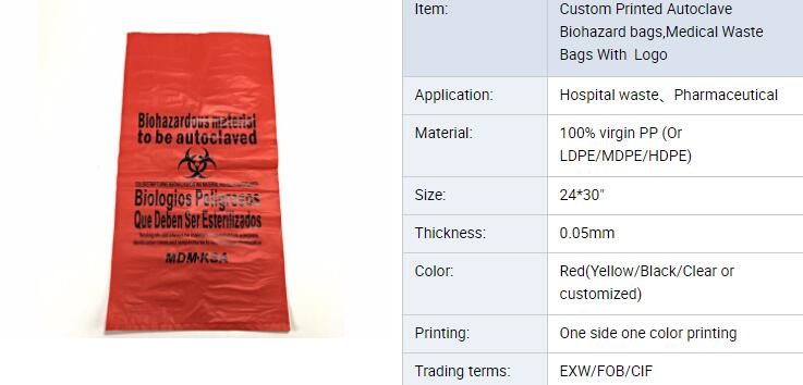 biohazard specimen Zip lockk bag with pocket, recycled custom printed ldpe 3 layers specimen bag Zip lockk bag, pac, pacrite