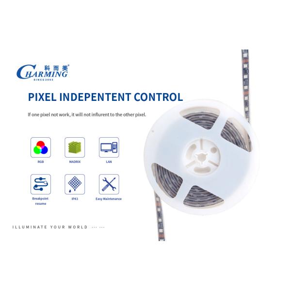 14W IP42 DC12V RGB LED Strip Light 10MM Width For Night Club