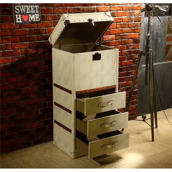Retro Vintage Leather Storage Steamer Trunk With Drawer Chest Full Handcrafted