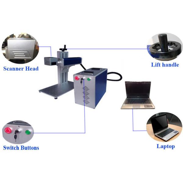 Portable Laser Marking Machine For Bangle , Air Cooling Desktop Engraving Machine