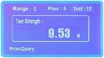 LCD Display Backlight Elmendorf Textile Testing Equipment Tearing Distance 43 ±