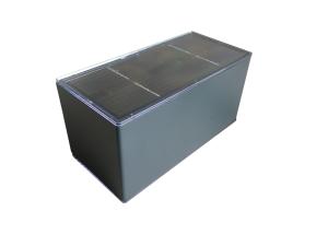 China Concise Cube Solar Powered Wall Mounted Lights Anthracite 100 Lumens wholesale