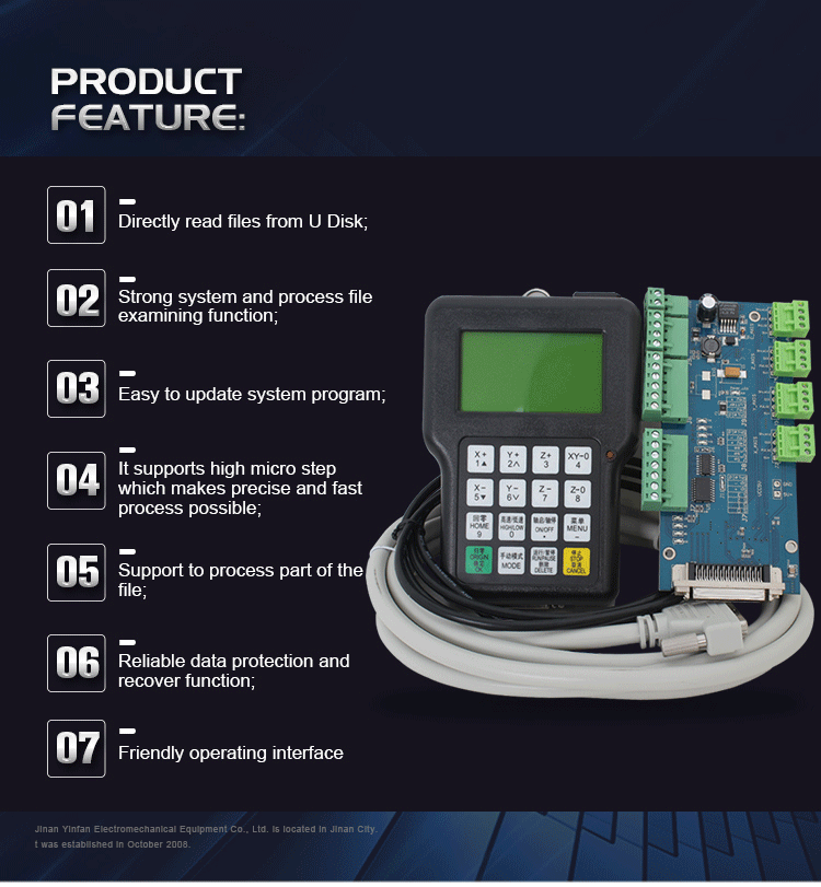 CNC Router A18S 4 Axis Control System DSP Handle Controller for Video Technical Support