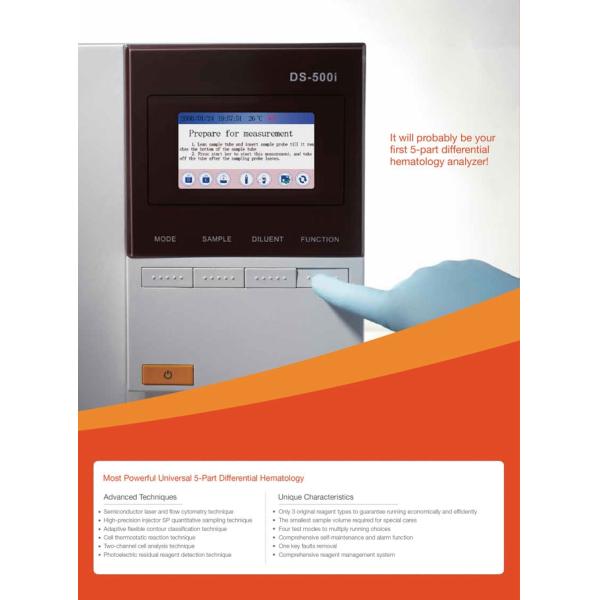 Hot sale Edan DS-500i Hematology Analyzer system/5-Part Differential Automated Hematology Analyzer price for medical