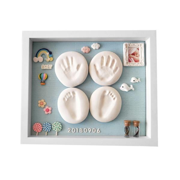 Permanent Baby Keepsake Box Hand And Footprint Frame Diy Baby Hair Souvenir Gift