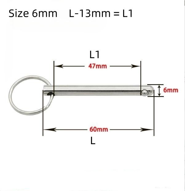 General Industry Silver Quick Reseal Plunger Pin Fastener Safety Stop Stainless Steel Ball Pin for Air Shipping Needs