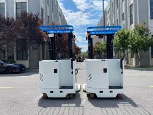 China 2000 KG Load Capacity Single Position Electric Straddle Pallet Stacker CURTIS Control System on sale