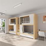 Modern Bunk Bed For Youth Hostel With Easy Assembly Guidelines Support