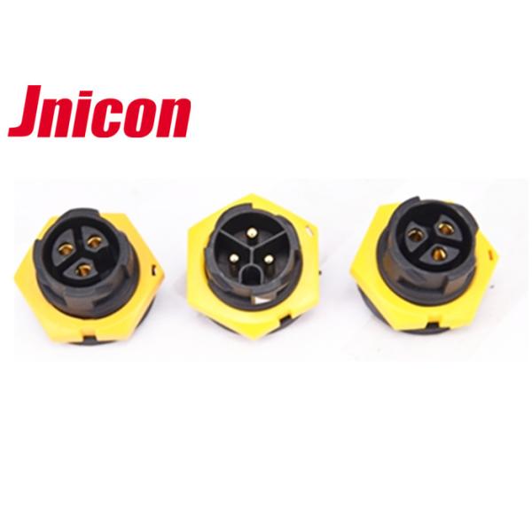 M19 3 Pole Waterproof Plug And Socket Cable Connector IP68 Wire To Board For Power LED