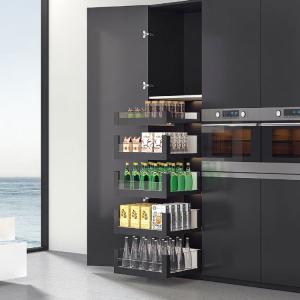 China 5 Tiers Inner Soft Closing Drawer Multifunctional Sliding Cabinet Baskets With Shelves wholesale