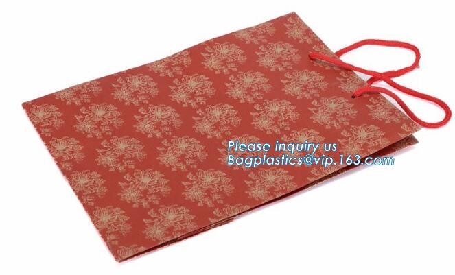 Custom paper bag with handle coated white paper bag printing pattern flower carrier bag,Flower carrier paper bags with d