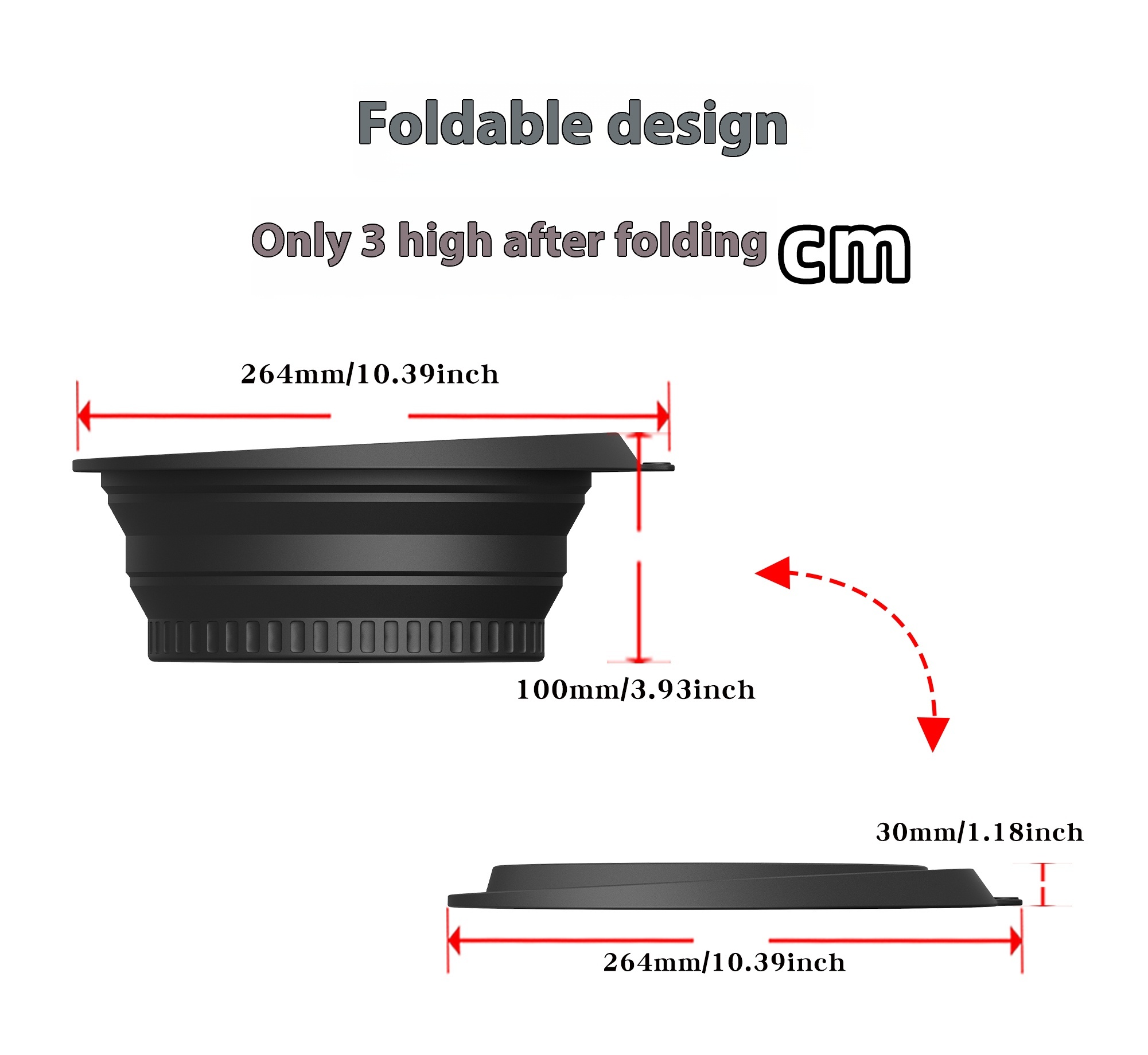 Large Silicone Bowl for Face Ice Bath with Built-In Icetray, Foldable and Hanging Design for Easy Storage and Carrying, Dipping Face Ice Bath at Home