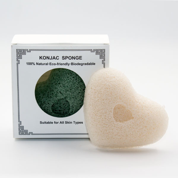 Skincare Exfoliating Goose Yellow Heart Konjac Sponge Organic