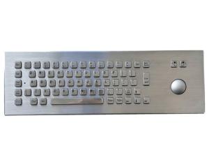 IP65 / IK07 Industrial Keyboard Stainless Steel Explosion Proof With 38mm Trackball