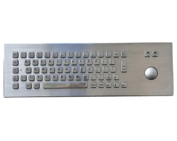 Quality IP65 / IK07 Industrial Keyboard Stainless Steel Explosion Proof With 38mm Trackball for sale