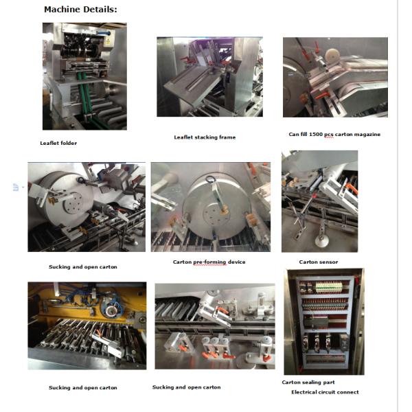 Fully Automatic High Speed Ampoule Vial Cartoning Machine Bottle Carton Box Packing Machine