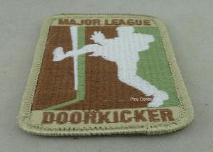 Back Twill / Threads Polyester Custom Embroidery Patches For Club / Uniform