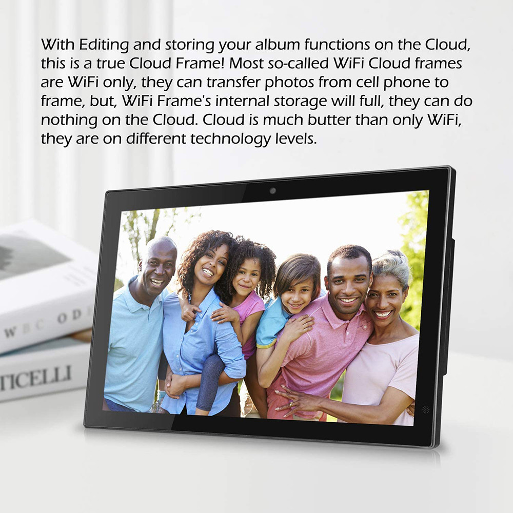 10 Inch Wifi Digital Photo Frame with IPS Touch Screen and Plastic Frame Material