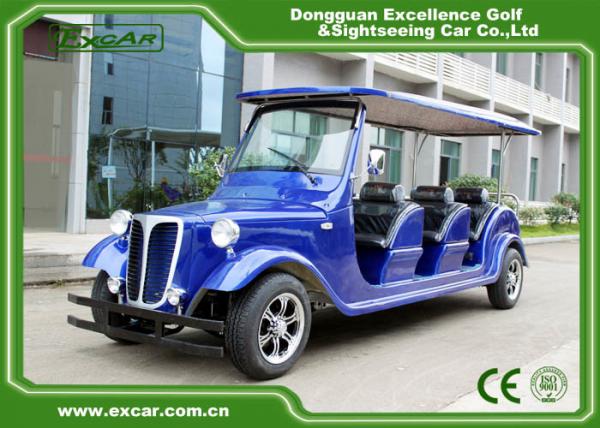 Quality Elegant Blue Electric Classic Cars 6 Seater Electric Vintage Car for sale