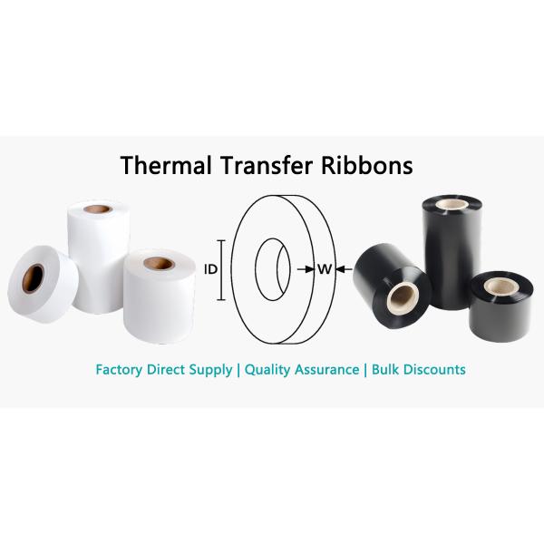 Thermal transfer ribbon, W=100.0mm, white, 300m