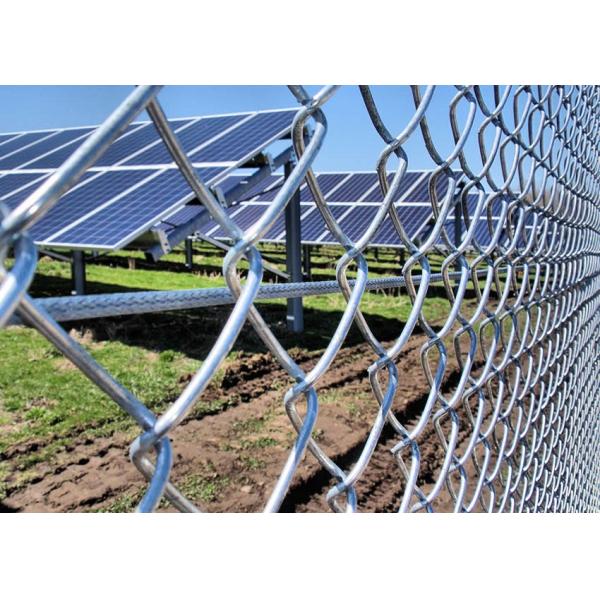 40x40mm Zinc Coated Chain Link Fence , 1.8mm Diameter Diamond Wire Mesh Fencing