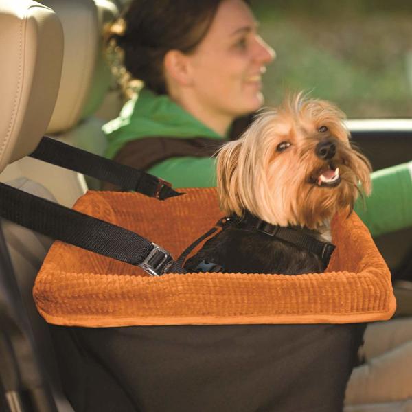 Hot Selling Soft Comfortable Portable Dog Booster Car Seat with Clip-on Safety Leash