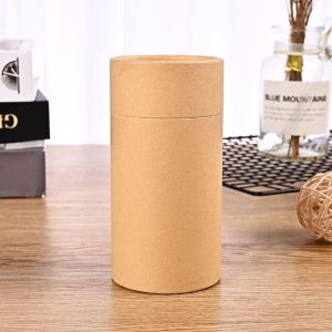 Waterproof Kraft Round Paper Tube Box Cardboard Paper Cylinder Container For Tea Coffee