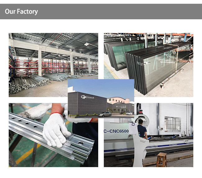 lastest style Frameless partition soundproof wall customized size glazed wall partition Aluminum frame