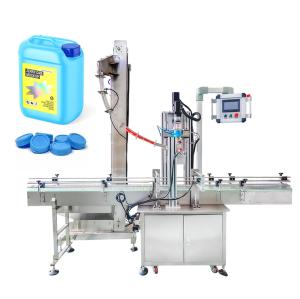 China Plastic Bucket F-Style Gallon Drum Jerry Can Auto Cap Feeder Lid Closer Single Head Twist Off Screw Capping Machine wholesale