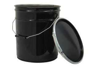 China Round Tapered Tinplate Pail with Rubber Gasket Lid wholesale