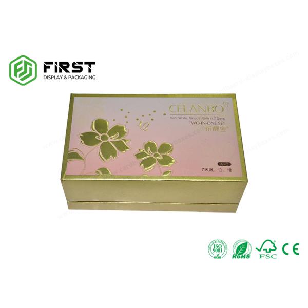 Cosmetic Makeup High End Packaging Boxes Customized CMYK Printing Rigid Gift Box Packaging