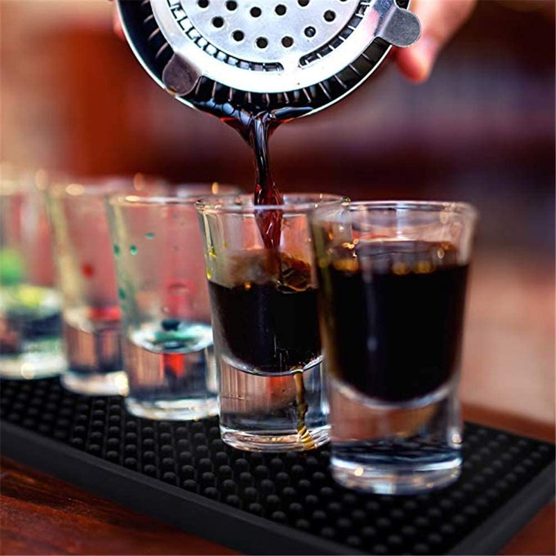 Minglu BM-002 Rubber Bar Mats, Non-Slip Bar Service Spill Mat Restaurant Kitchen Counter Bar Pad