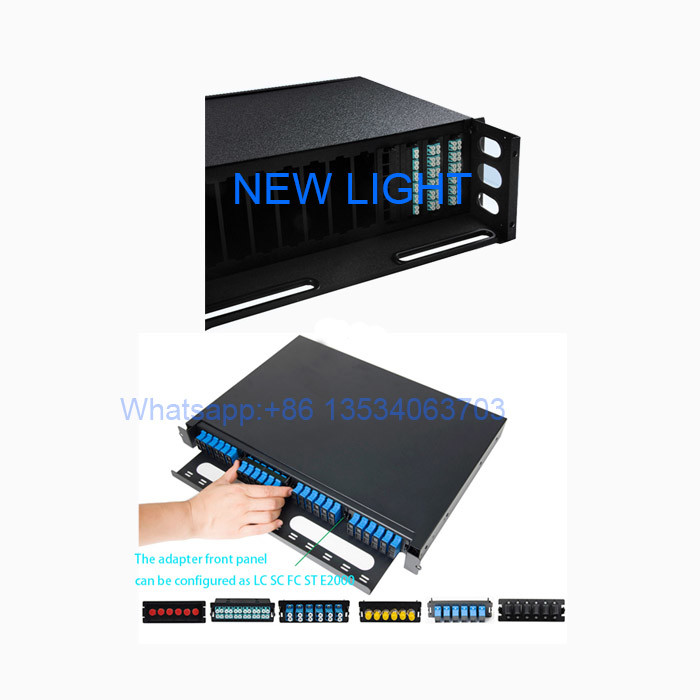 LC SC ST FC E2000 Fiber Optic Patch Panel 48 Port Fiber Patch Panel Enclosure